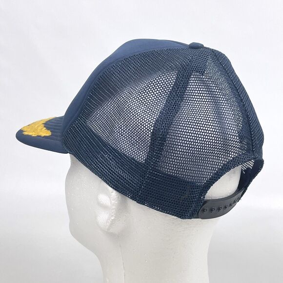 Vintage KING BEE Navy Blue Snapback Mesh Trucker Foam Rope Hat Scrambled Eggs - Picture 13 of 14